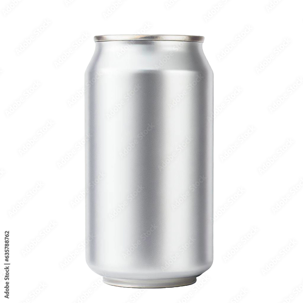 Aluminum can mockup 330 ml, isolated on transparent background cutout Aluminum can mockup 330 ml, isolated on transparent background cutout