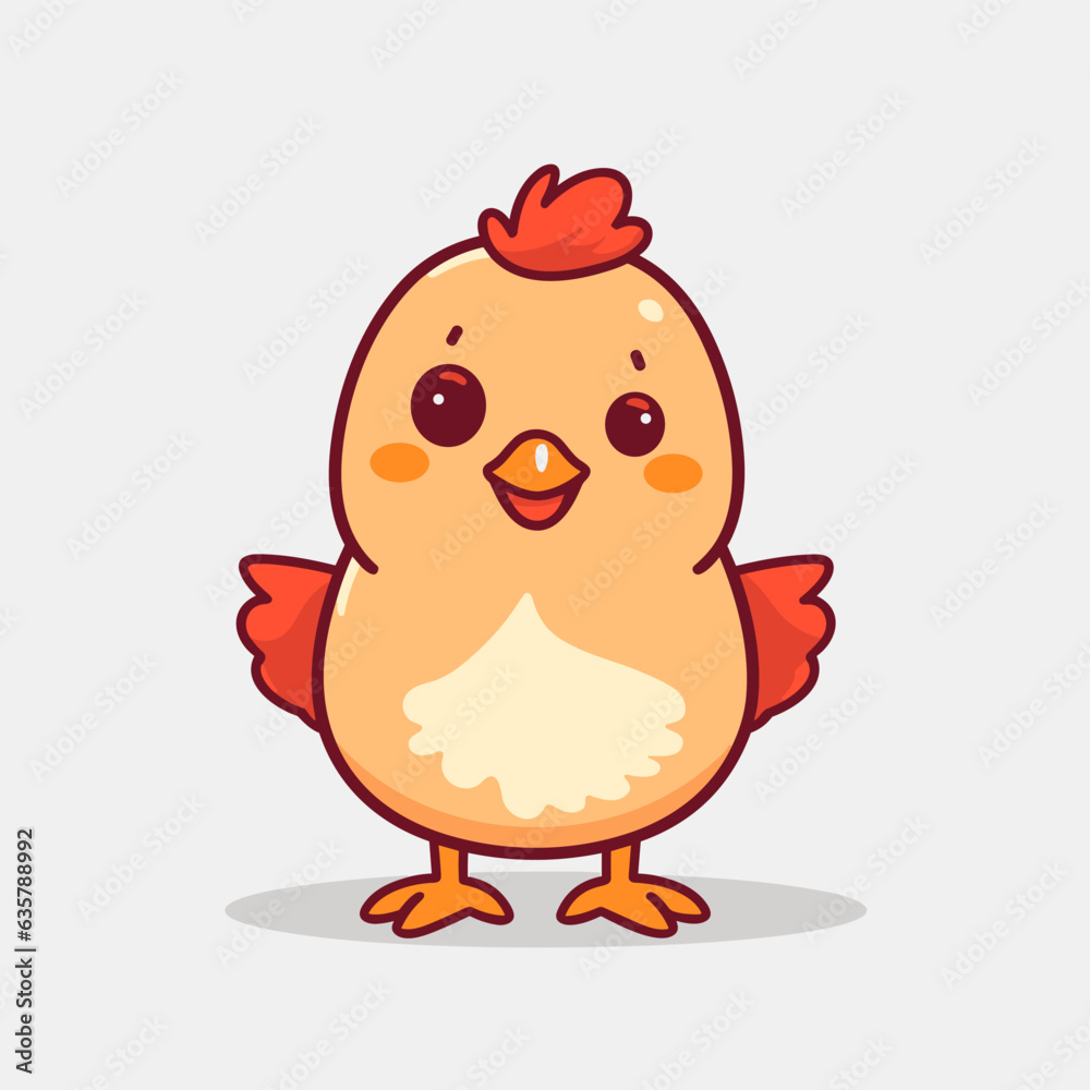 Vector logo cute chicken, chicken icon, chicken head, chicken sticker Vector logo cute chicken, chicken icon, chicken head, chicken sticker