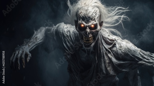 the spooky horror ghost or demon, halloween