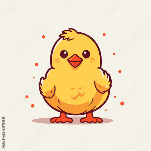 Fototapeta Vector logo cute chicken, chicken icon, chicken head, chicken sticker
