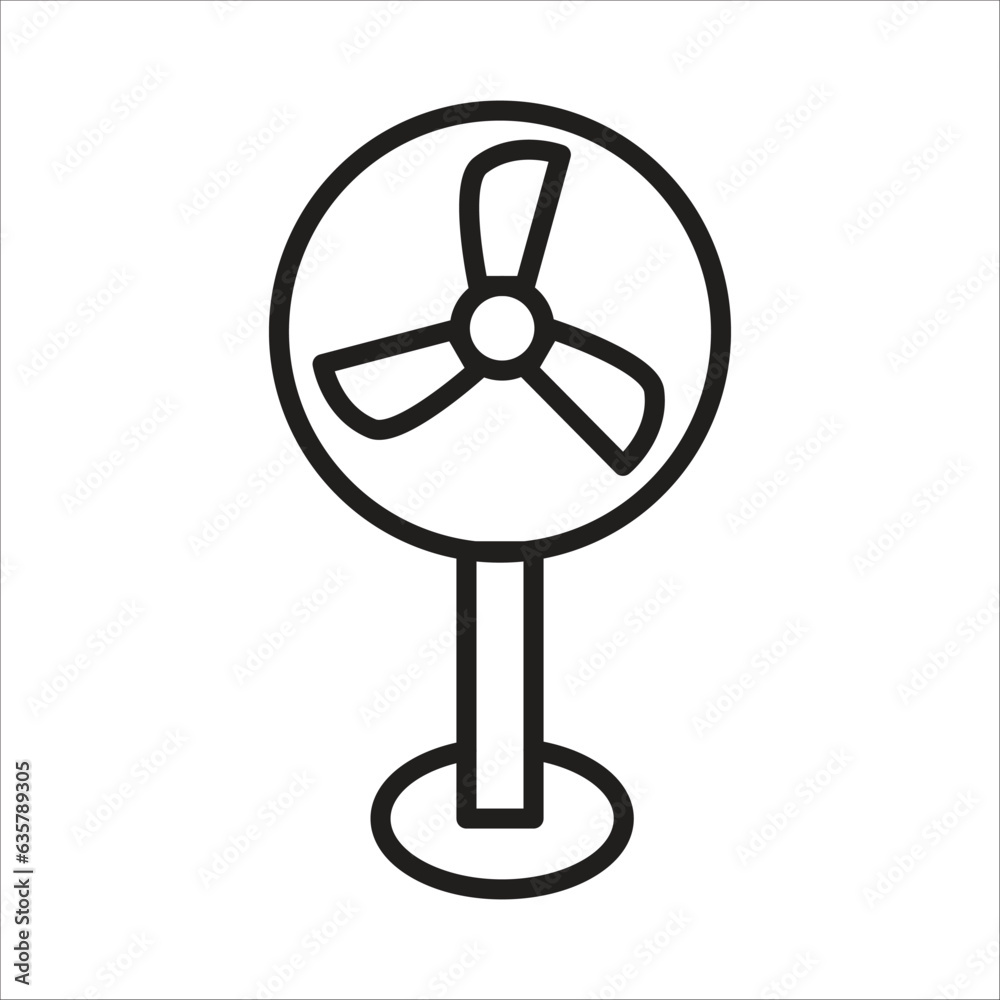 stand fan vector icon line template stand fan vector icon line template