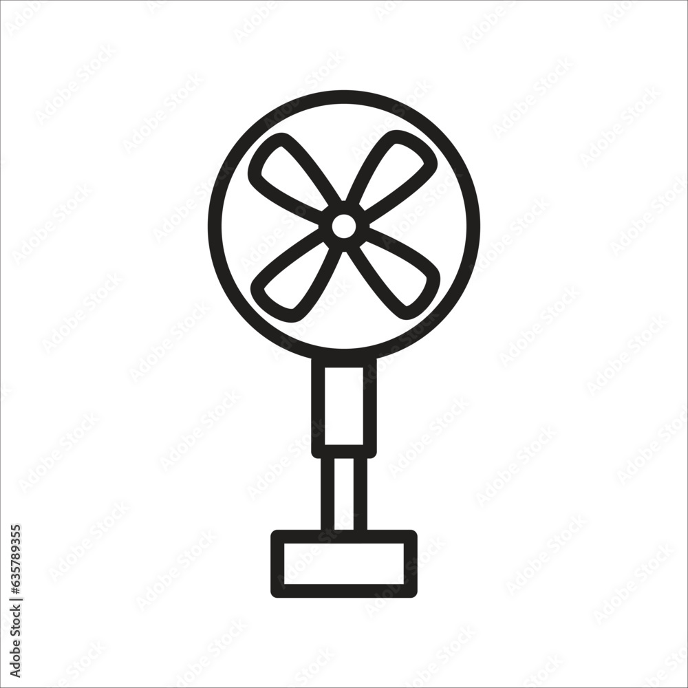 Obraz premium stand fan vector icon line template