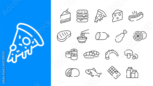 Food icon set.