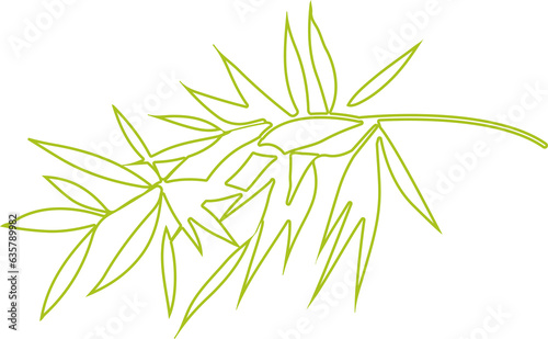 Bamboo leaf outline icon © 詣純 黃