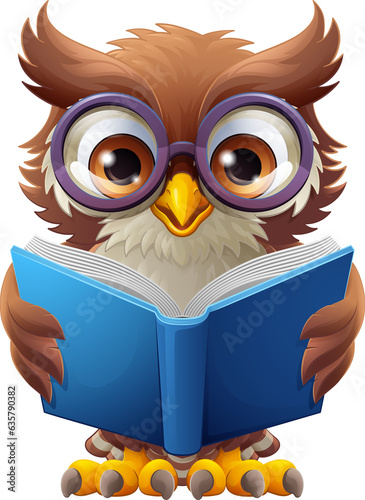 Owl Wise Cartoon Cute Cird ...