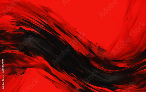 Red and black brush stroke banner background