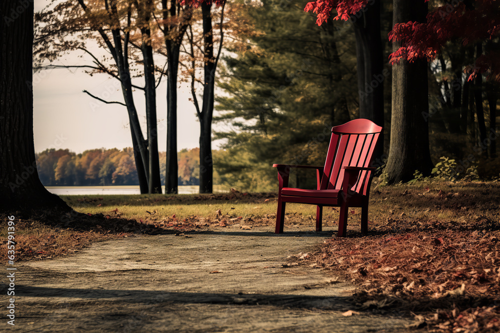 A lone empty chair at a park, evoking memories of happier times spent together before separation's reality set in