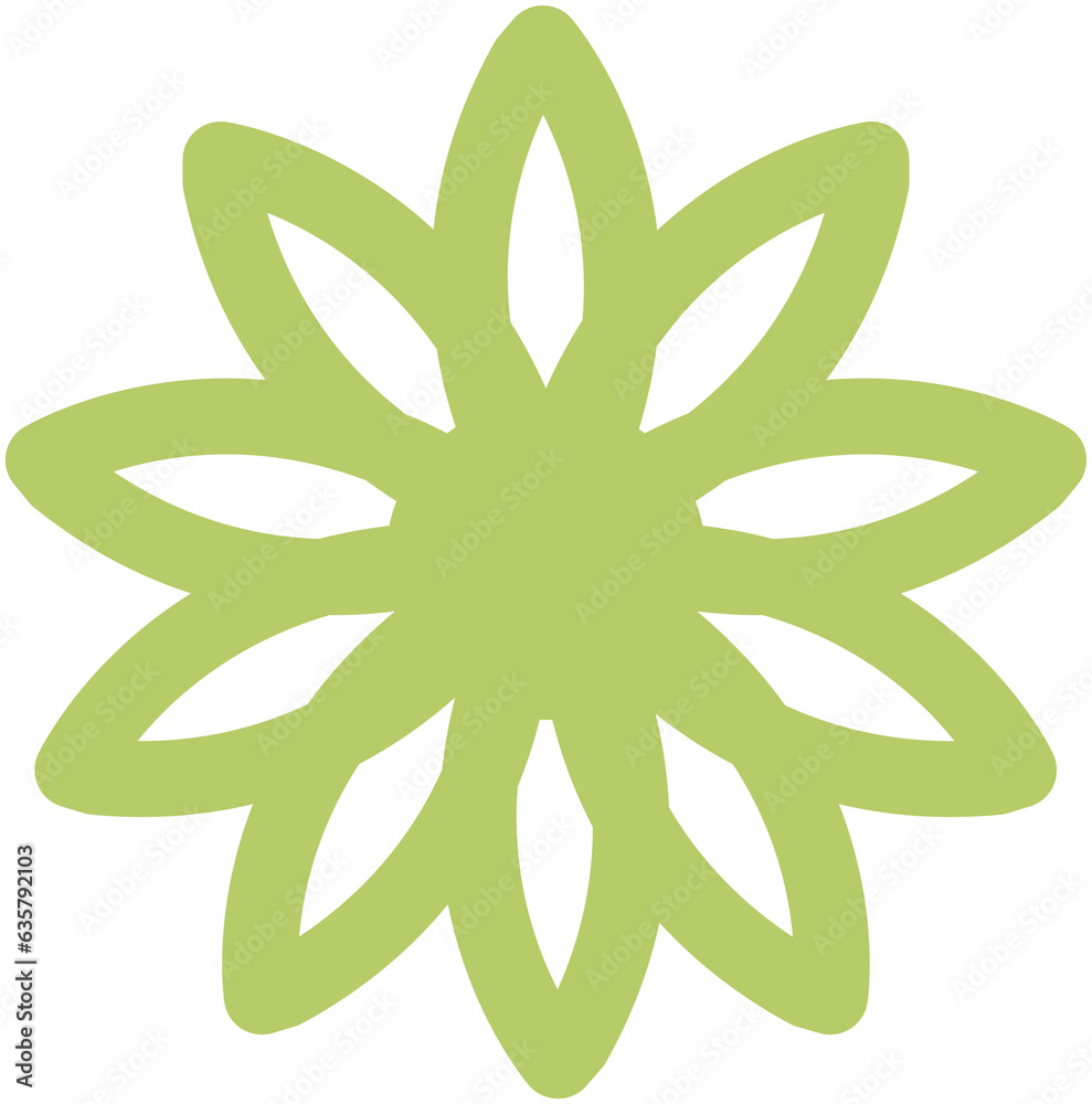 Obraz premium Geometric Flower Logo, Geometric Pattern