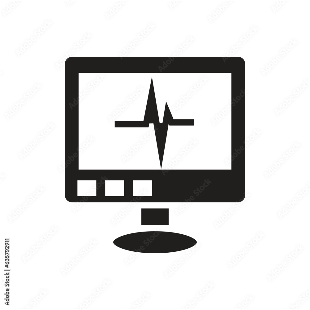 monitor vector icon line template monitor vector icon line template