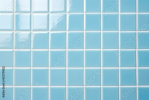 light blue tile wall chequered background bathroom floor texture. Ceramic wall and floor tiles mosaic background in bathroom and kitchen clean. Pool design pattern geometric with grid wallpaper.
