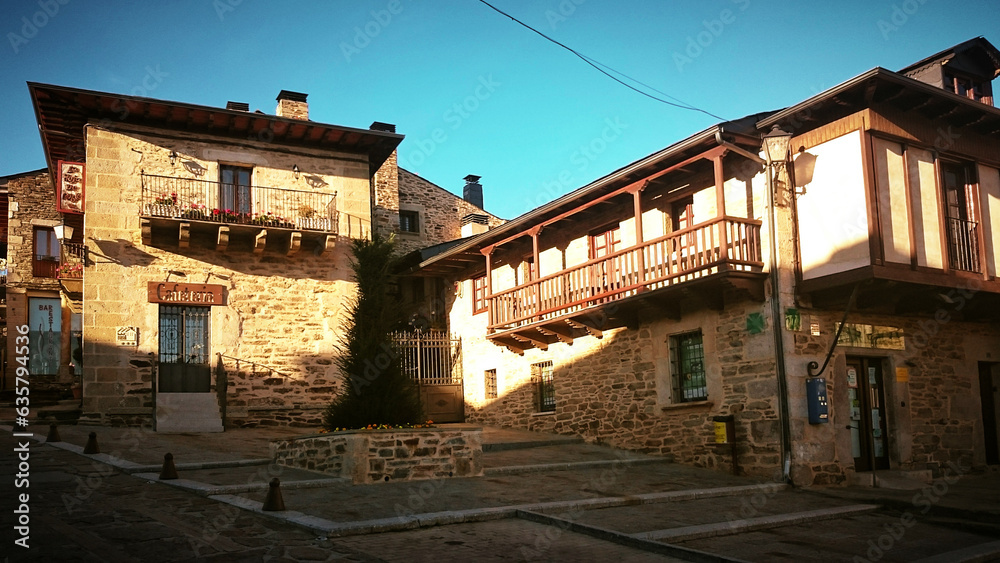 Typical house in the historic town of Puebla de Sanabria, Spain