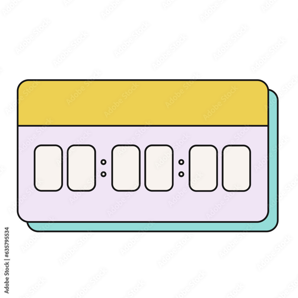 Countdown box template line filled illustration Countdown box template line filled illustration