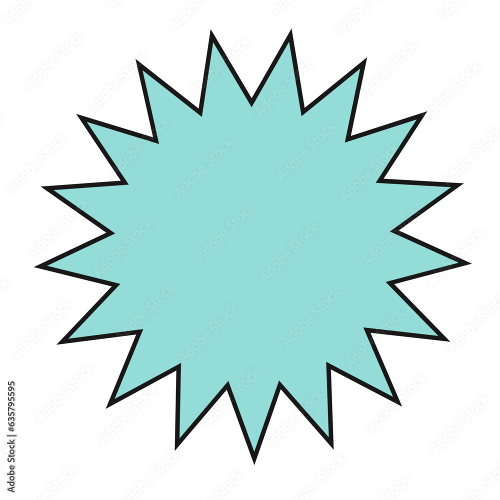 Spiky shape line filled illustration Spiky shape line filled illustration