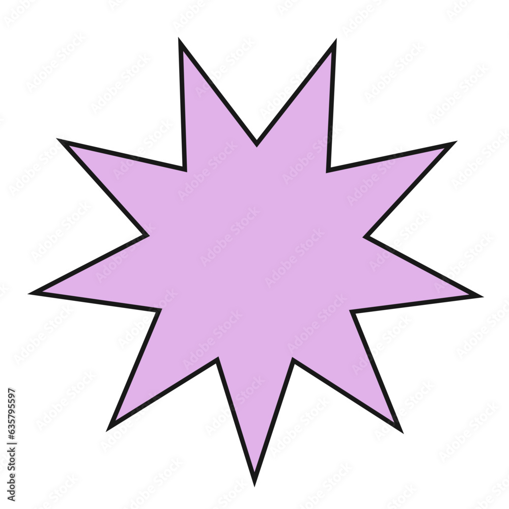 Sparkle shape line filled illustration Sparkle shape line filled illustration