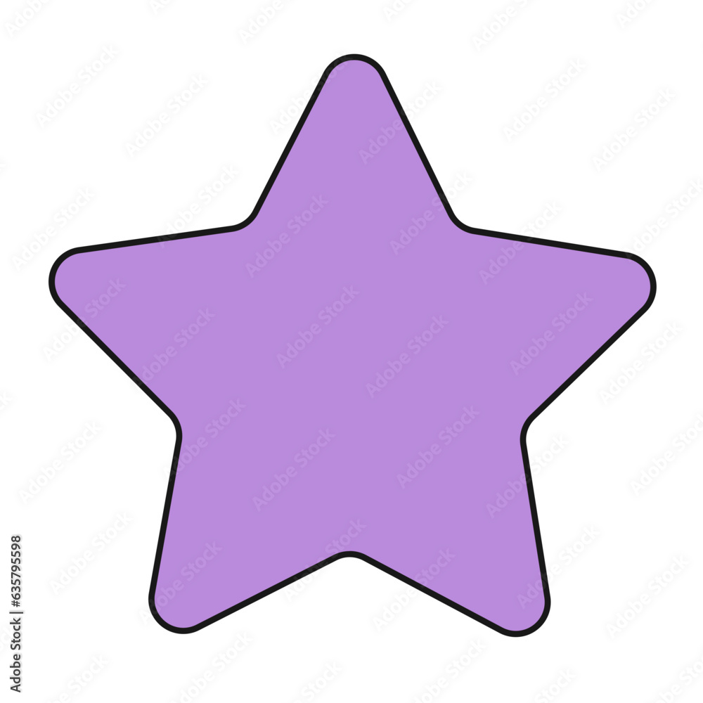 Star shape line filled illustration Star shape line filled illustration