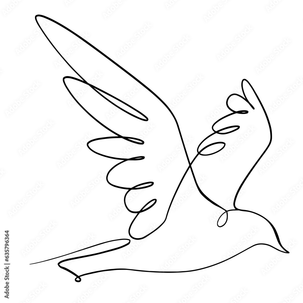 Fototapeta premium Bird line art