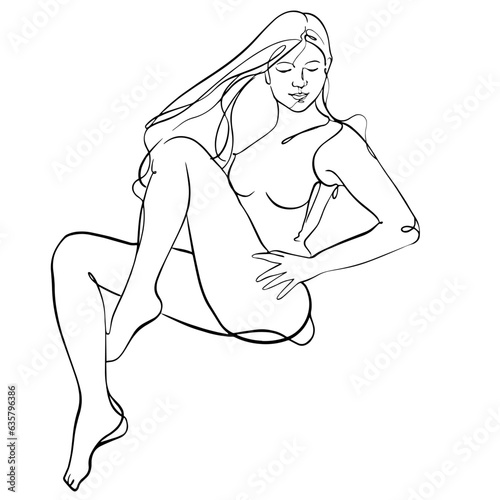 Woman line art
