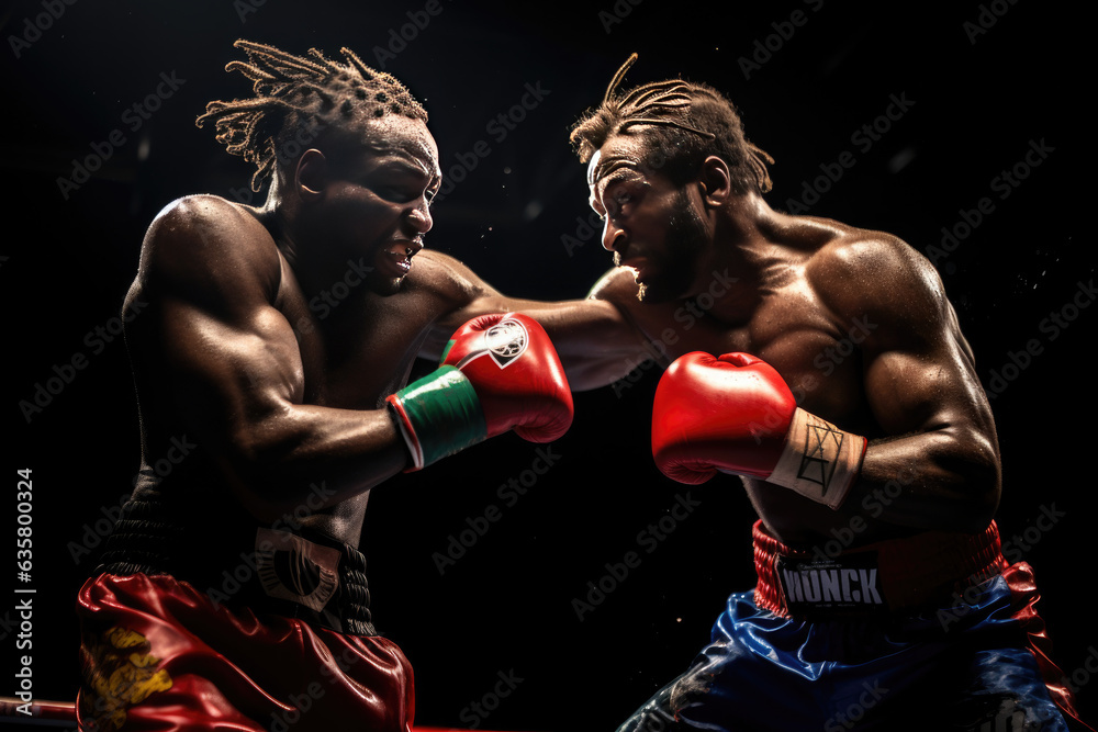 Box professional match on dark background.