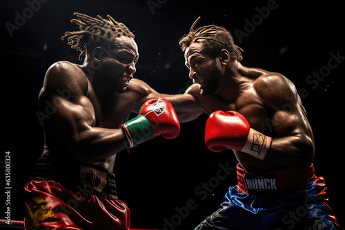 Box professional match on dark background.