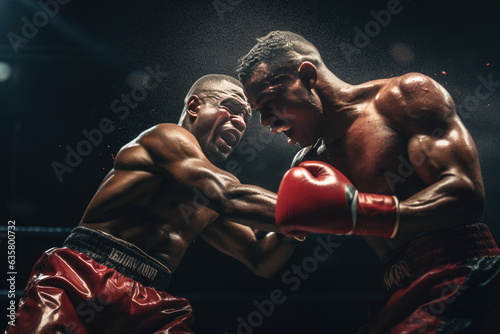 Box professional match on dark background. © STORYTELLER