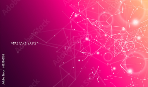 Abstract polygonal space low poly dark background with connecting dots and lines. Connection structure. 3d rendering. Vector illustration.