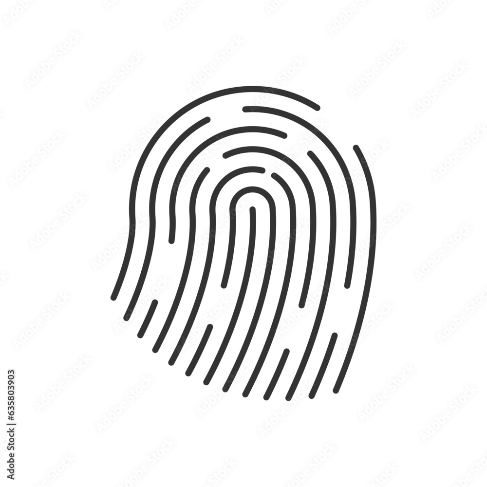 Fingerprint Icon for Security Identification Purposes Fingerprint Icon for Security Identification Purposes
