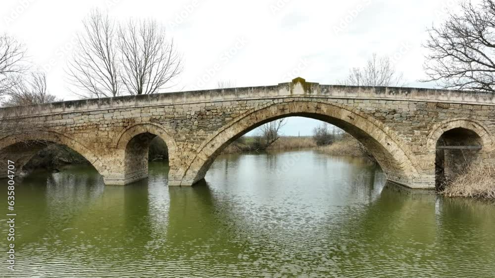 Old stone middle age bridge in Bulgaria. Old Roman bridge Old stone middle age bridge in Bulgaria. Old Roman bridge