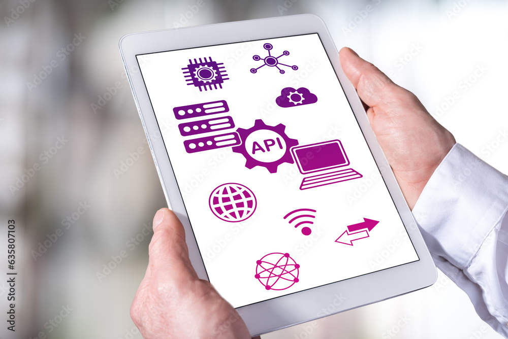Api concept on a tablet Api concept on a tablet