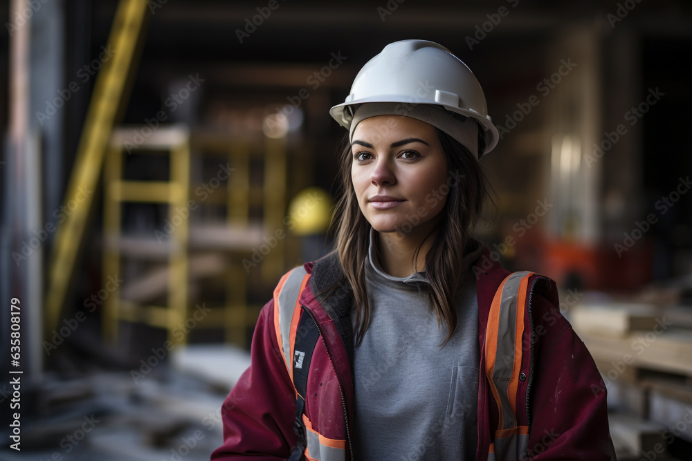 Female engineer on a construction site