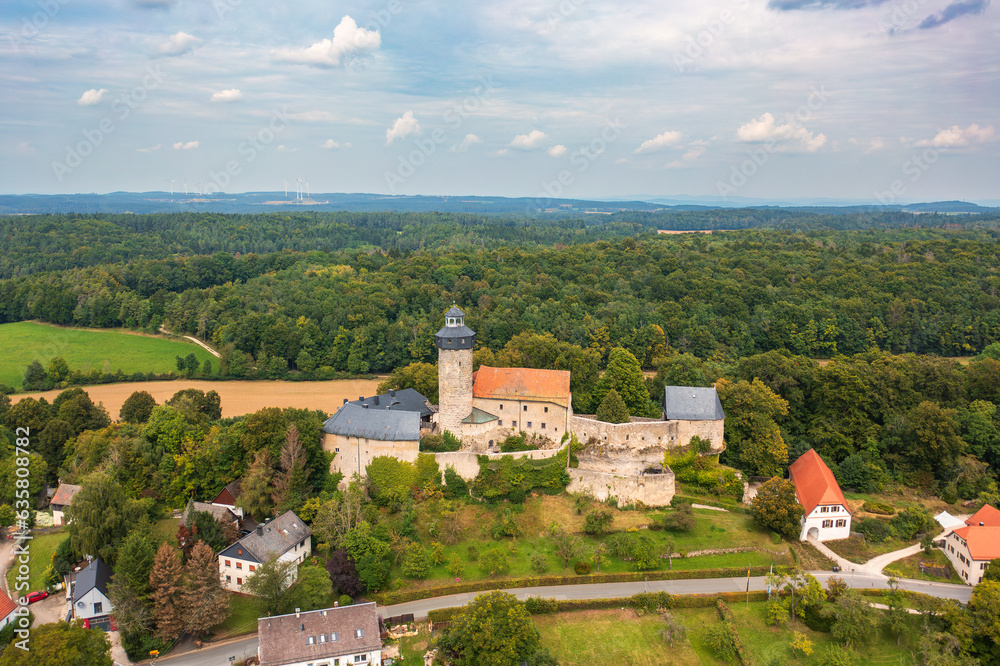 Bird's-eye view of Zwernitz Castle near Wonsees in Upper Franconia/Germany