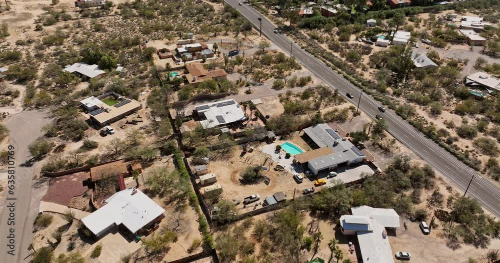 Tucson Arizona Aerial v3 birds eye view flyover Casas Adobes neighborhood capturing Casas Catalinas homes, tilt up along Orange Grove road to desert mountainscape - Shot with Mavic 3 Cine - March 2022 Tucson Arizona Aerial v3 birds eye view flyover Casas Adobes neighborhood capturing Casas Catalinas homes, tilt up along Orange Grove road to desert mountainscape - Shot with Mavic 3 Cine - March 2022
