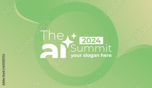 logotype abstract graphic EPS vector design of annual event summit and title made for Technology and AI theme - annual convention for Artificial Intelligence
