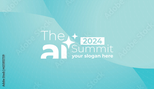 logotype abstract graphic EPS vector design of annual event summit and title made for Technology and AI theme - annual convention for Artificial Intelligence