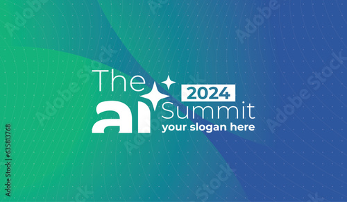 logotype abstract graphic EPS vector design of annual event summit and title made for Technology and AI theme - annual convention for Artificial Intelligence