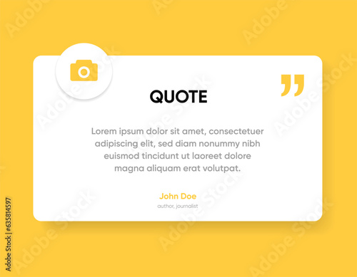 3D bubble testimonial banner, quote, infographic. Social media post template designs for quotes. Empty speech bubbles, quote bubbles and text box. Vector Illustration EPS10.