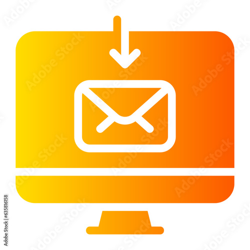 receive mail gradient icon