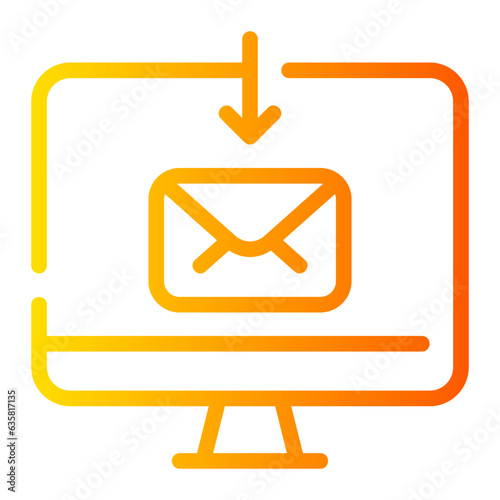 receive mail gradient icon
