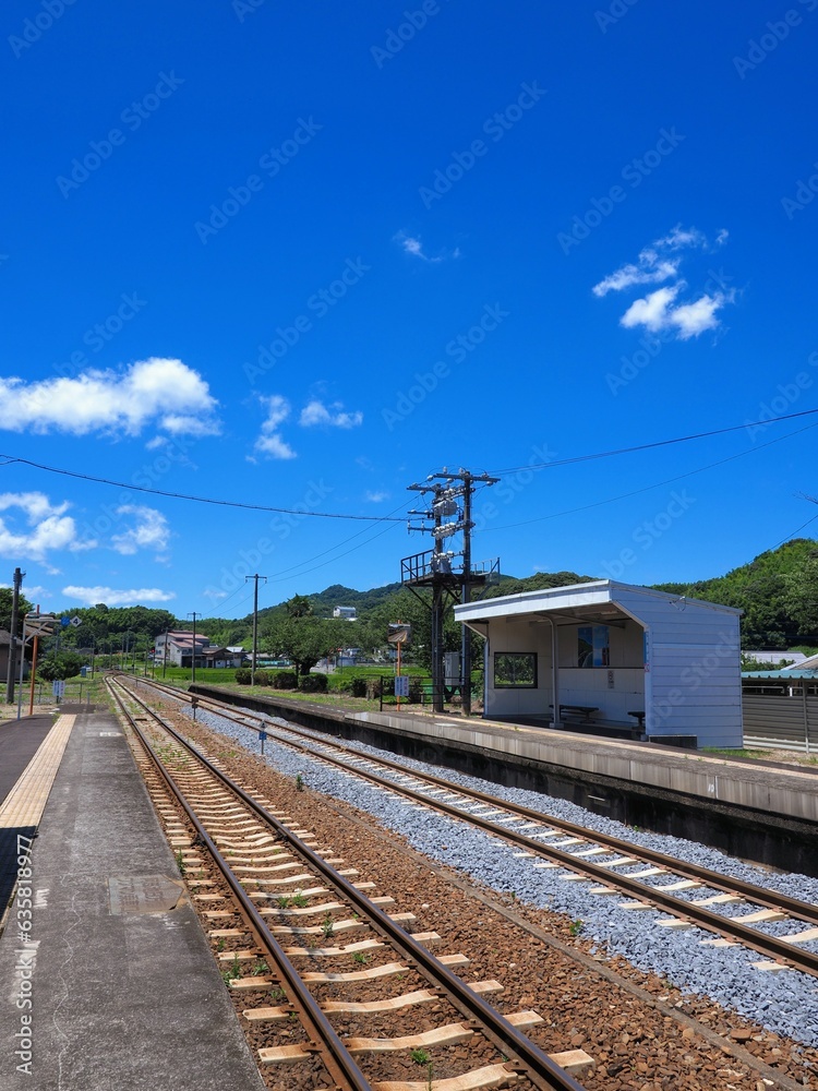 Naklejka premium JR塩入駅からの風景【香川県仲多度郡まんのう町】4