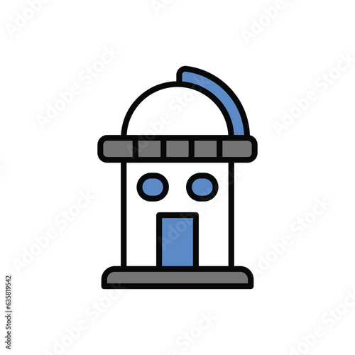 observatory icon vector stock illustration.