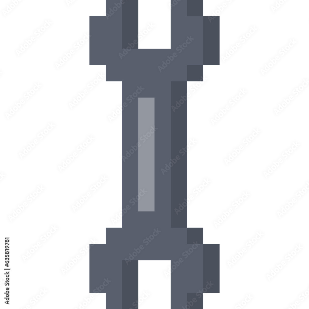 Pixel art wrech icon Pixel art wrech icon
