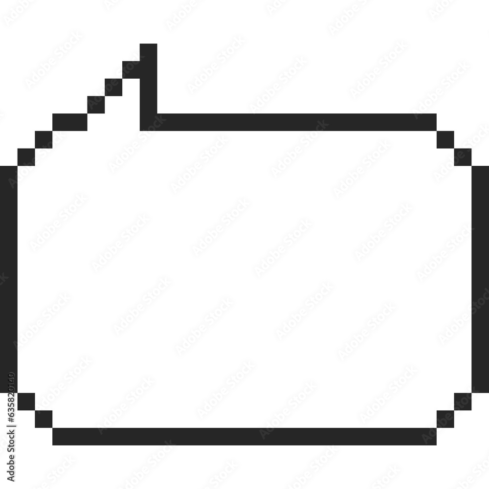 Pixel art speech bubble 17 Pixel art speech bubble 17
