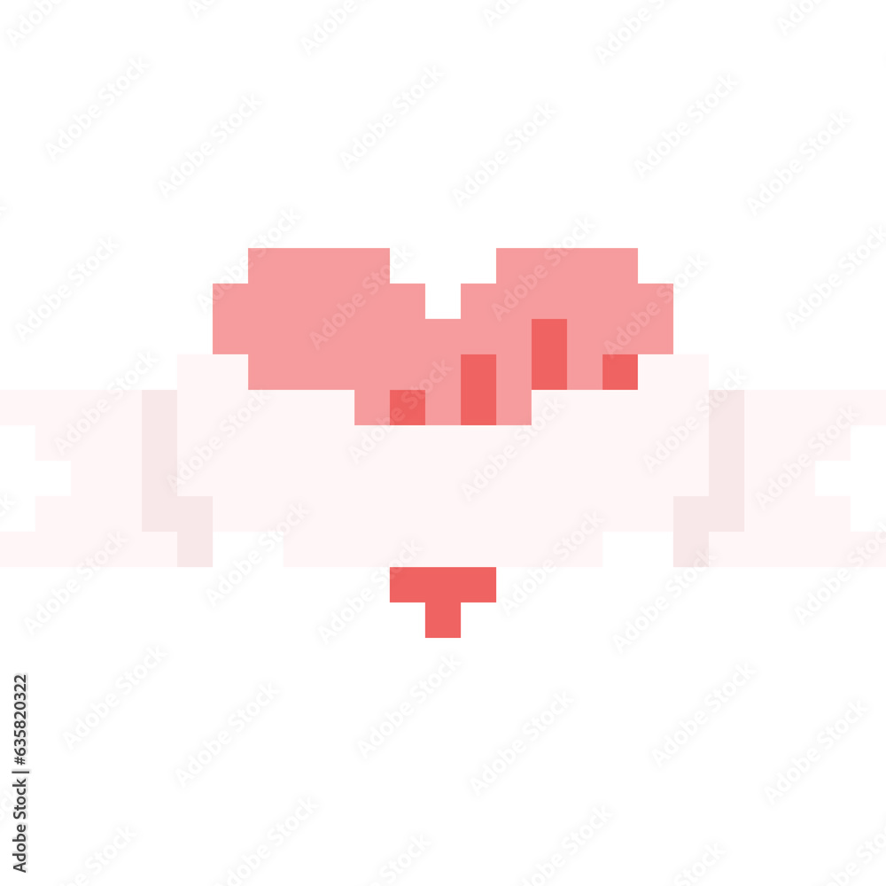 Pixel art valentine heart icon 15 Pixel art valentine heart icon 15