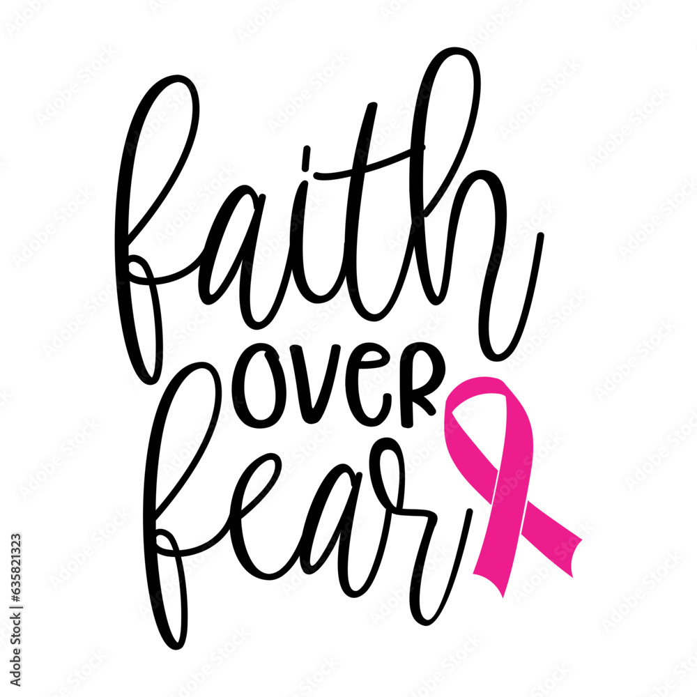 Fototapeta premium Faith Over Fear Svg