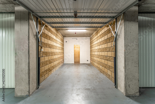 modern garage space for car in the underground building