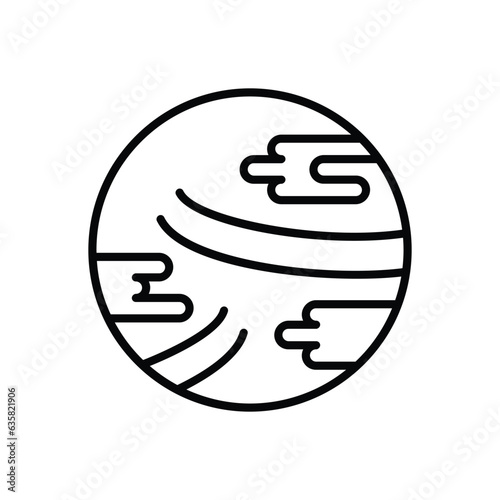 mercury icon vector stock illustration.