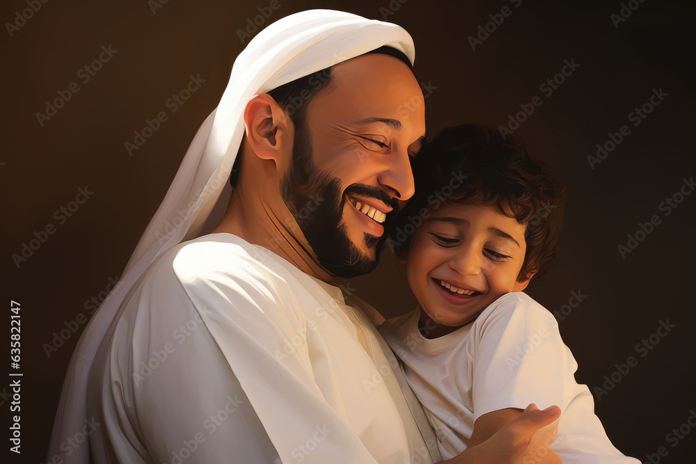 A Heartwarming Moment Between a Man and a Little Boy. A fictional character Created By Generated AI. A Heartwarming Moment Between a Man and a Little Boy. A fictional character Created By Generated AI.