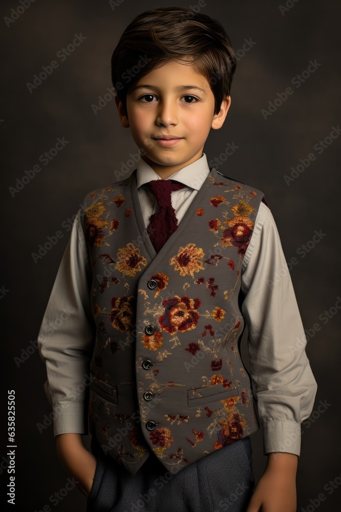 The Little Prince in a Flowery Vest. A fictional character Created By Generated AI. The Little Prince in a Flowery Vest. A fictional character Created By Generated AI.