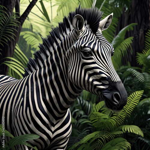 Zebra In The Jungle