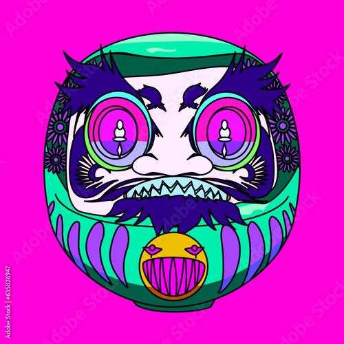 カラフルだるま（colorful Daruma）(ai)