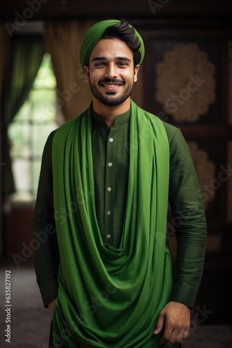 The man in the green turban. A fictional character Created By Generated AI.